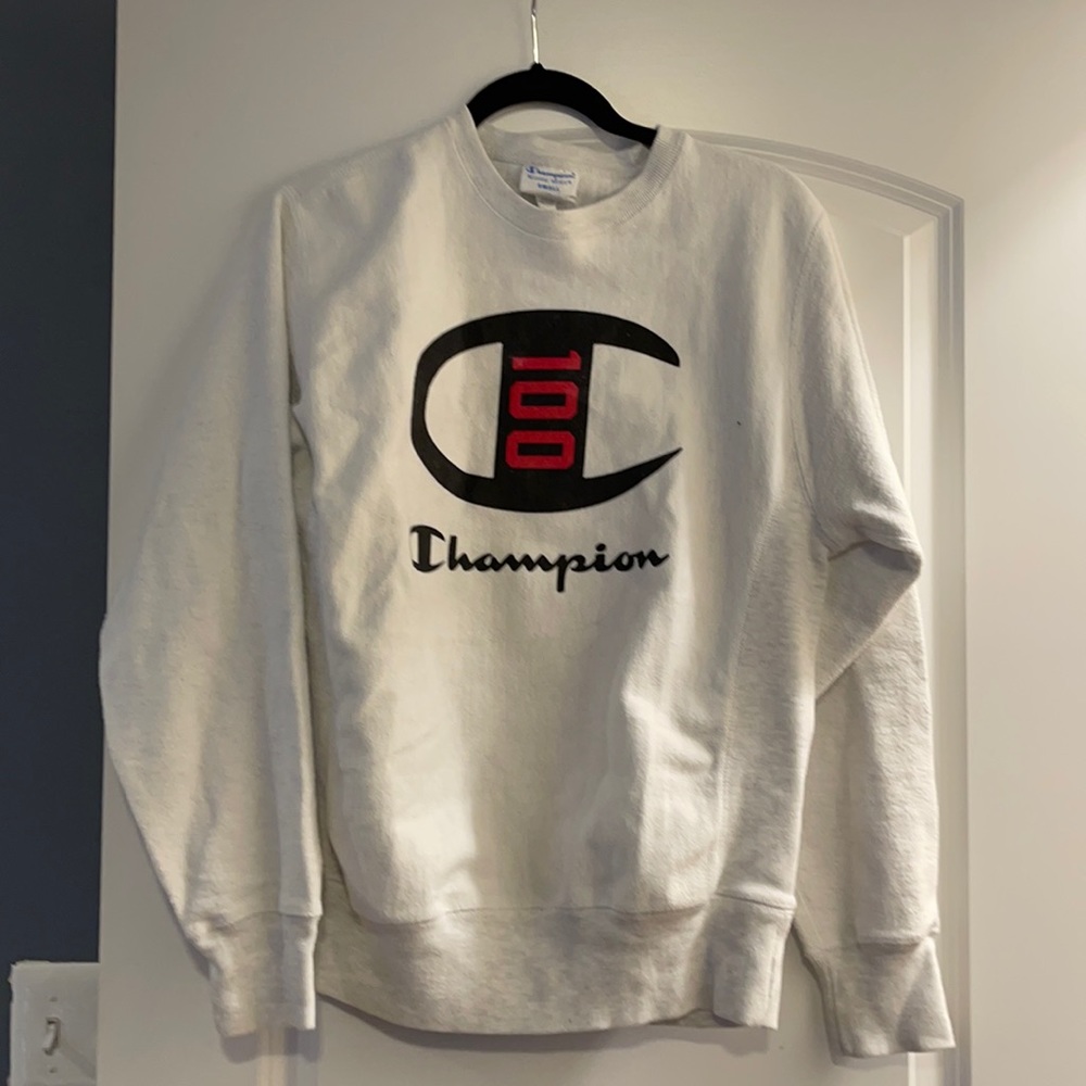 Champion Small Reversible Logo Fleece/ Cotton Sweatshirt